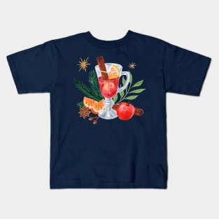 Mulled Wine Watercolor Kids T-Shirt